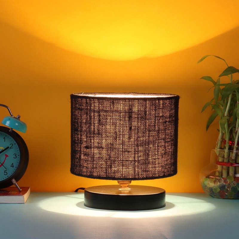 Viriditas Wooden Table Lamp - Black
