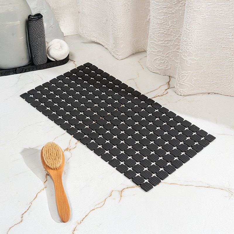 Desert Drift Comfort Anti Skid PVC Shower Mat - Black