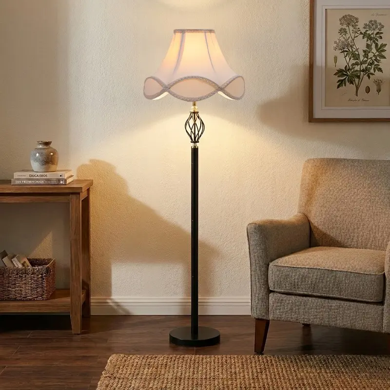 Vintage Petal Cotton Floor Lamp