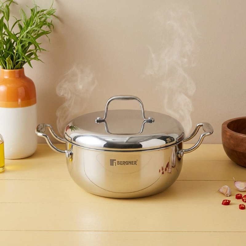Argent Triply Casserole With Lid - 1800 mL - 1800 mL