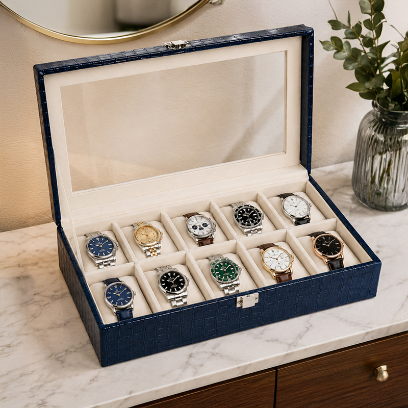 Shadow Luxe MDF Jewelbox - Blue