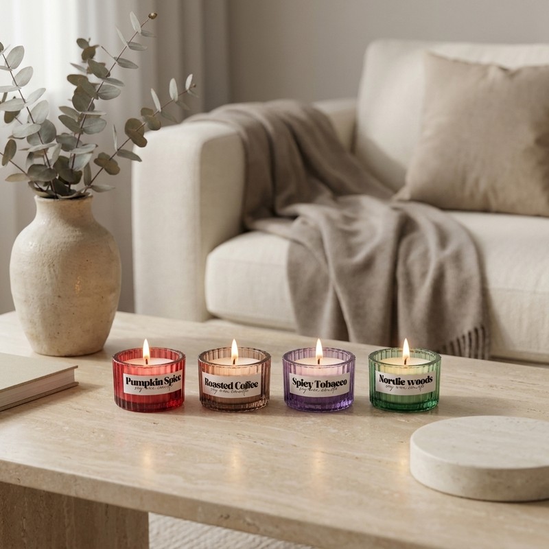 Citrus Sunrise Pumpkin spice Soy Wax Candle - Set of Four