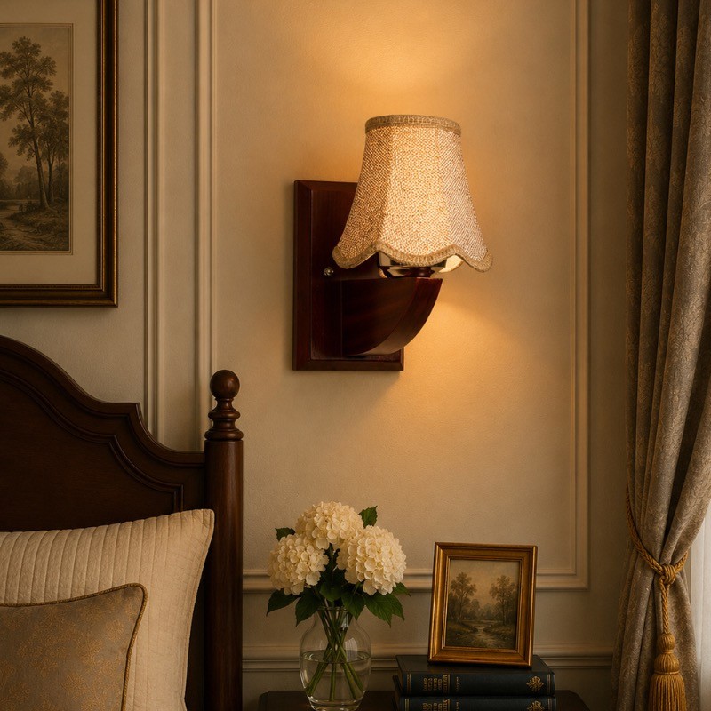 Aurelle Draped Jute Wall Lamp - Beige