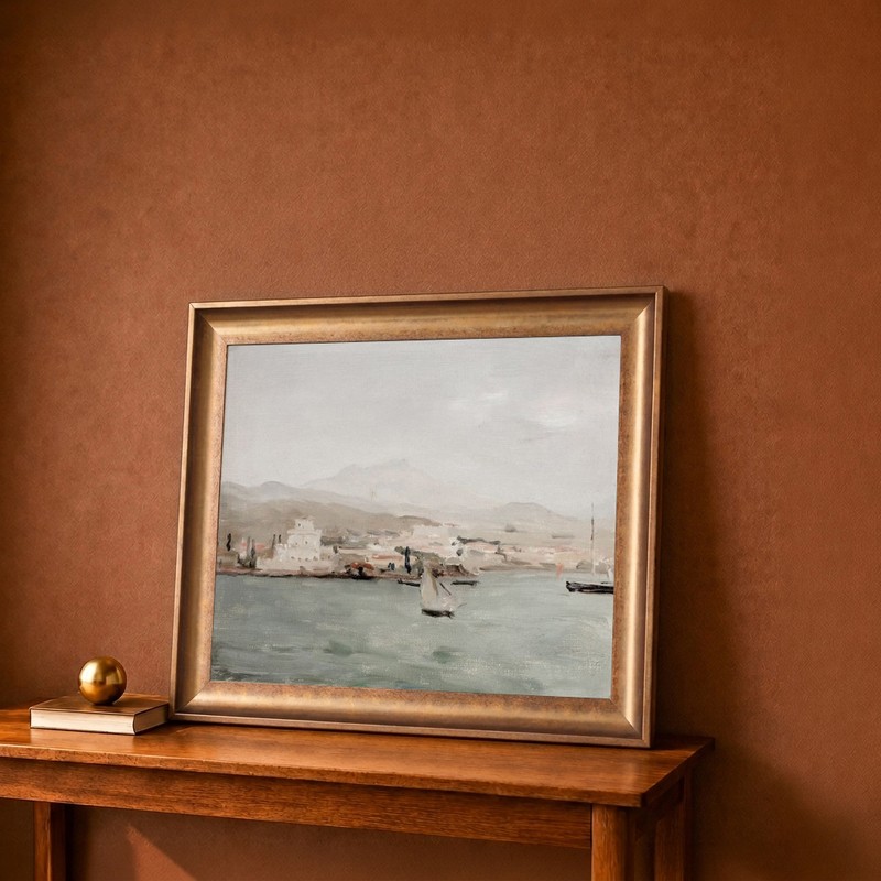 Coastal Harbor Canvas Wall Painting