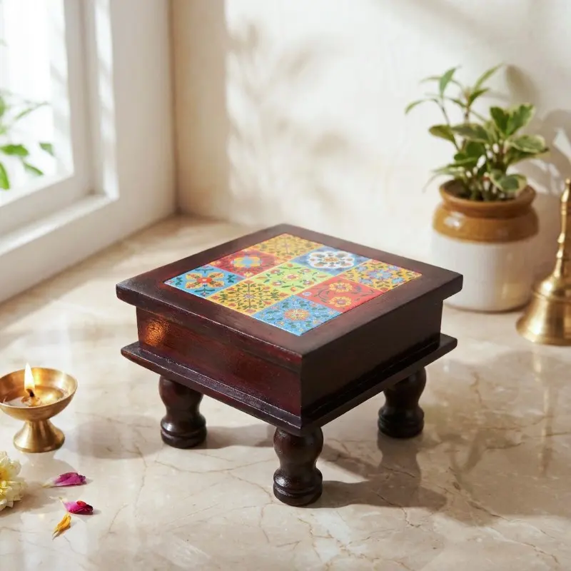 Peedha Mango Wood Stool - 8 inch
