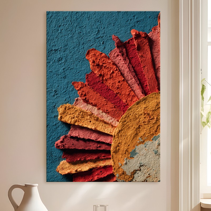 Fiery Mask Gallery Wrapped Canvas Wall Painting