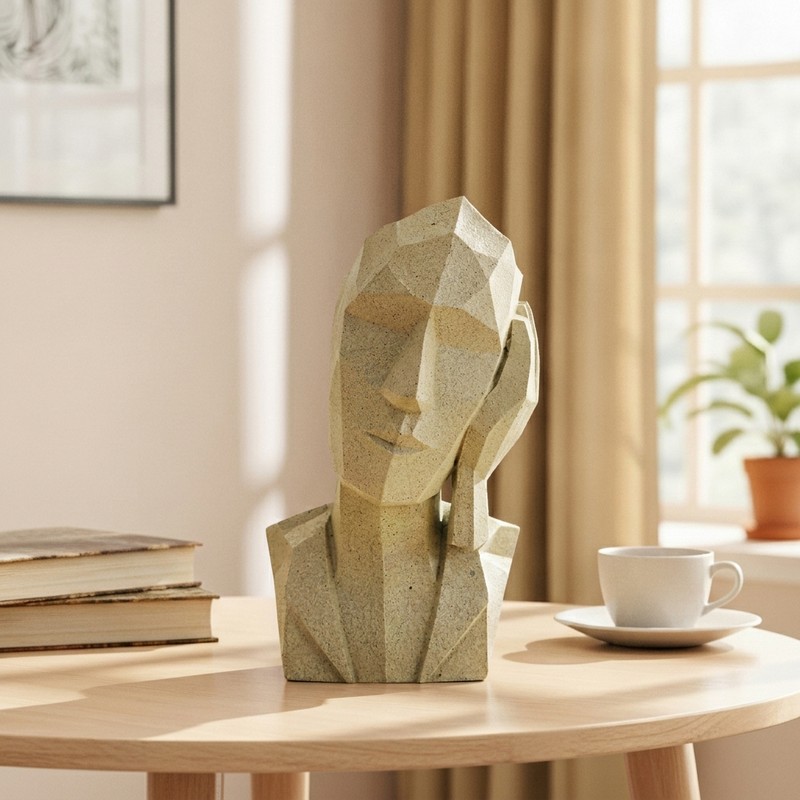Asaro Head Showpiece - Beige
