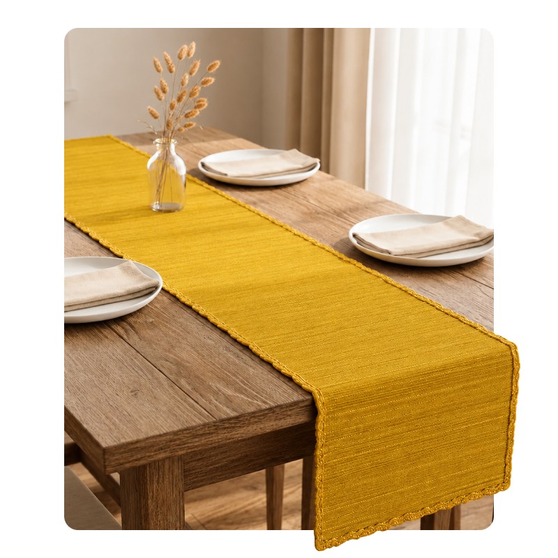 Dining Flow Bamboo Table Runner - Yellow - 4 Seater