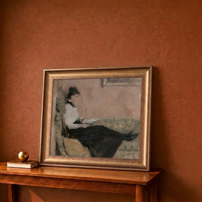 Reading Lady Canvas Wall Painting