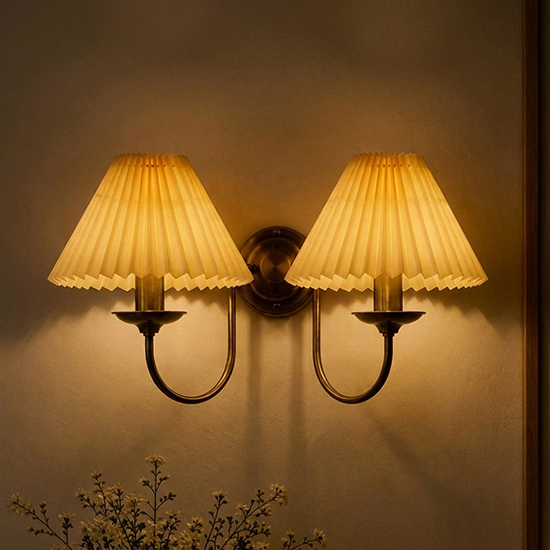Eloria Twin Metal Wall Lamp - Orange