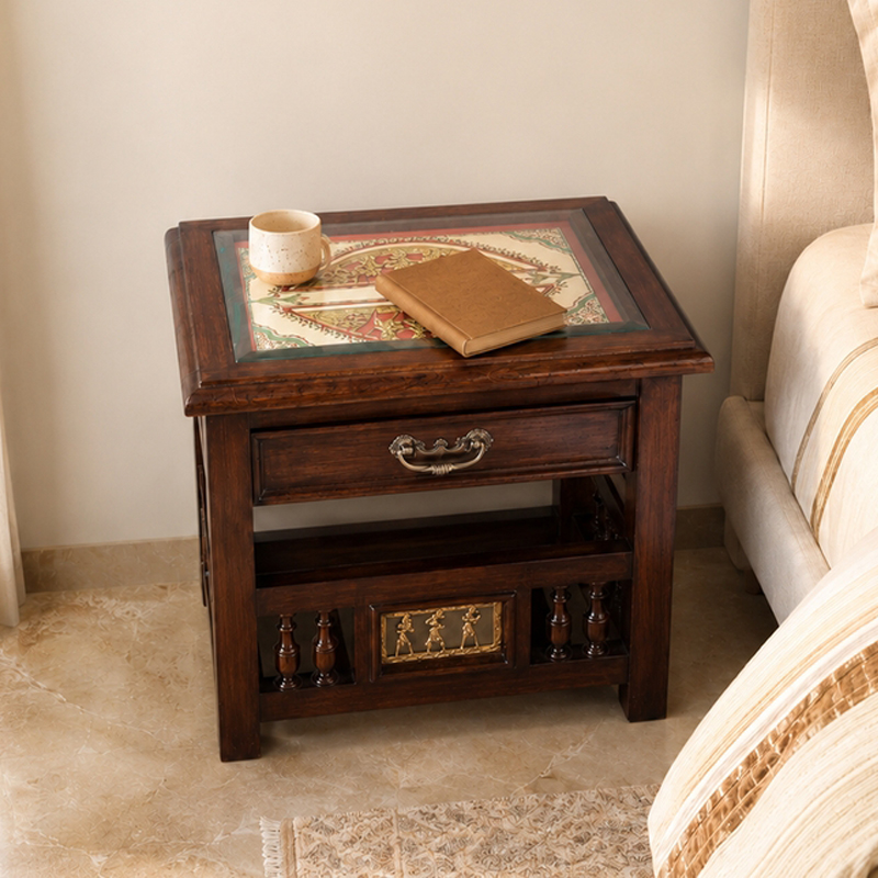 Myra Teak Wood Side Table