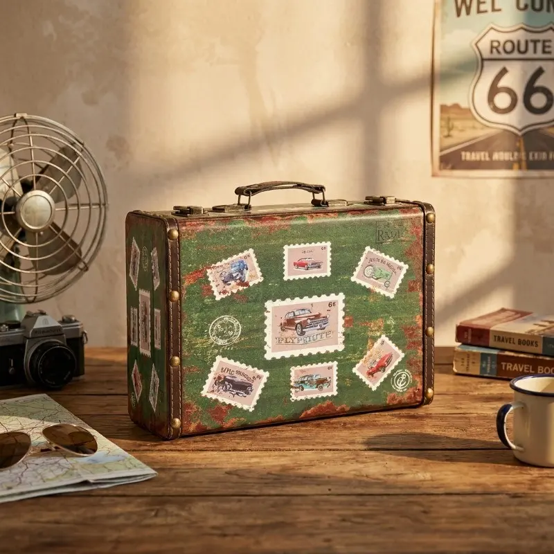 Traveler's Treasure MDF & Canvas Storage Box - Green