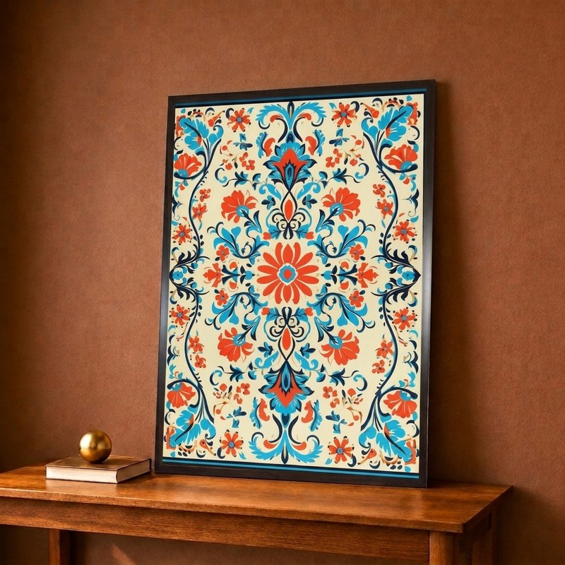 Turkish Floral Canvas Wall Painting