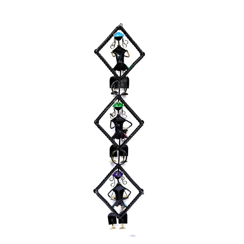 Rear view of the wall accent showing the black metal back structure