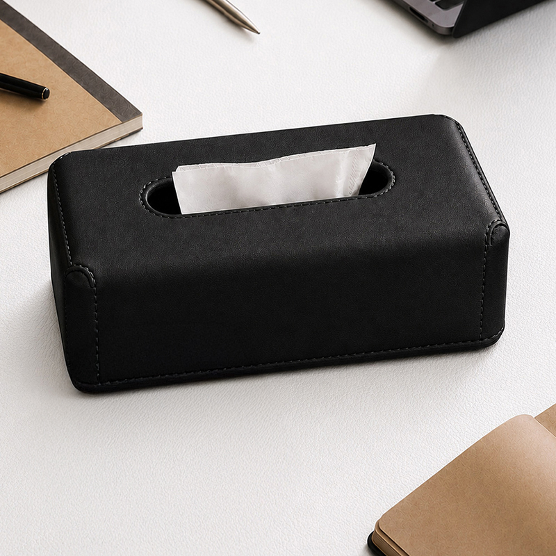 AarviDecor NapkinCaddy Plastic Tissue Holder - Black & Brown