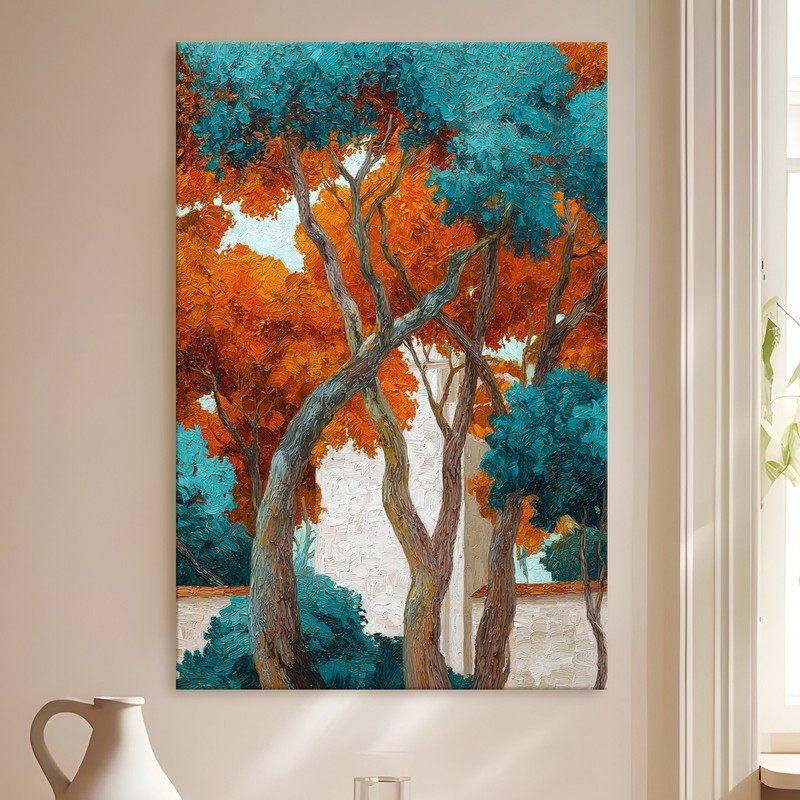 Stylized Glow Gallery Wrapped Canvas Wall Painting