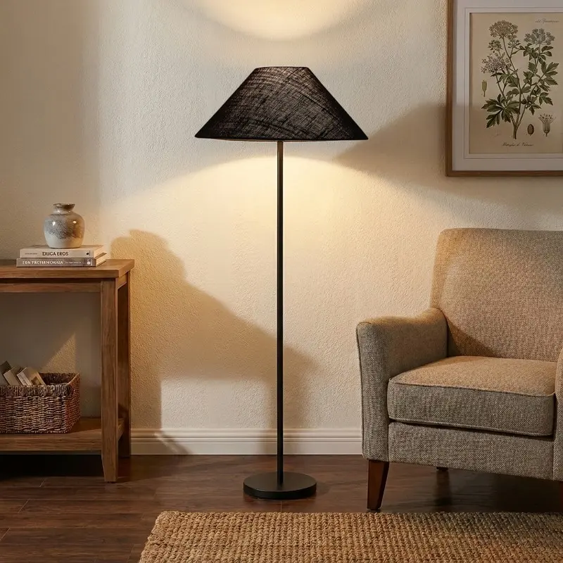 Midnight Charm Jute Floor Lamp