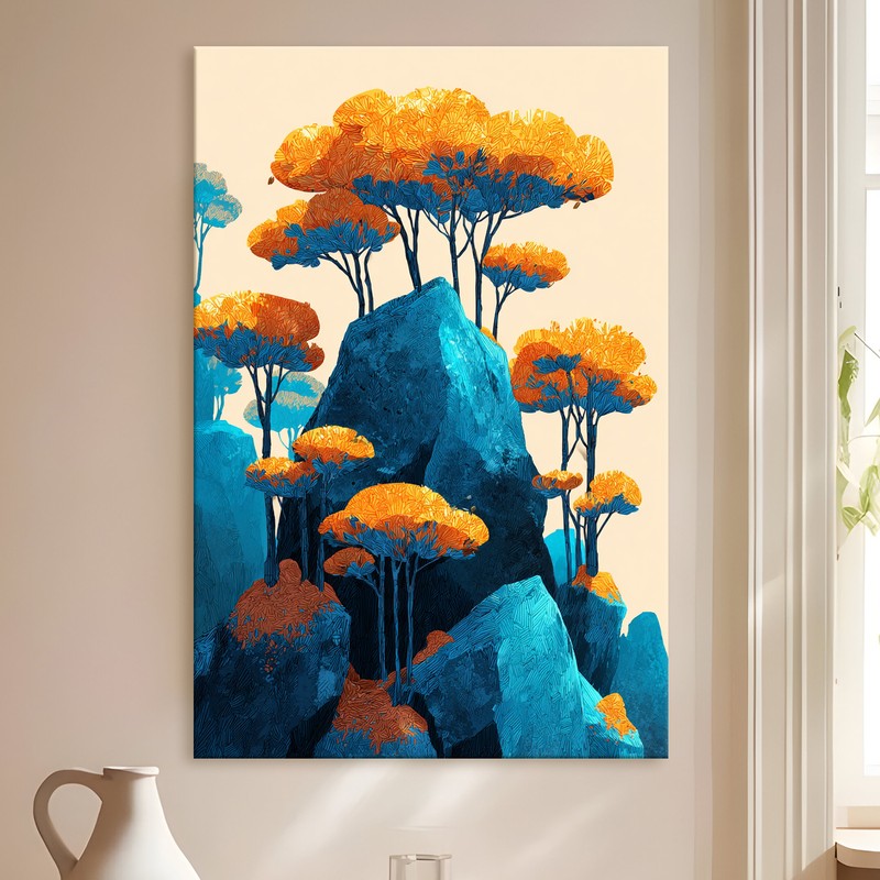Windswept Bluff Gallery Wrapped Canvas Wall Painting