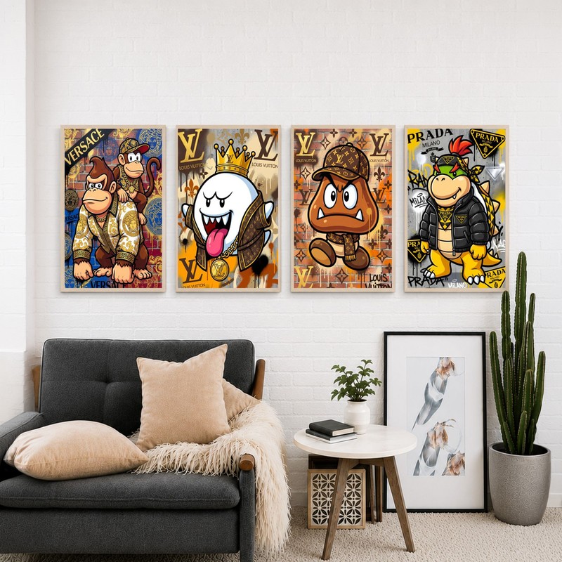 Luxury Kart Crew Wall Painting With Frame - Small