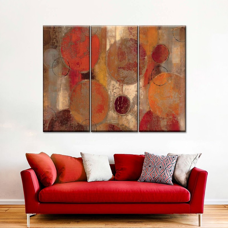 Rustic Circles Canvas Wall Painting