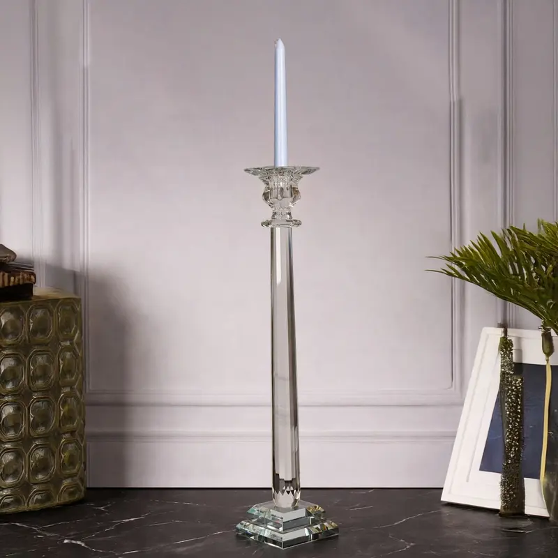 Pillar Crystal Candle Holder - Medium