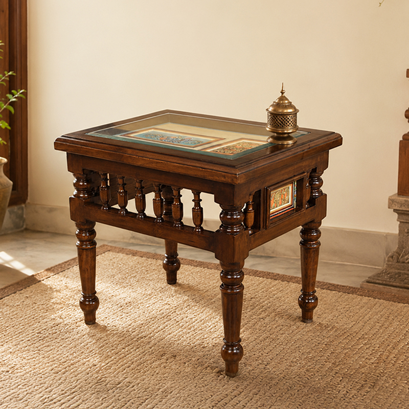 Yuva Teak Wood Side Table