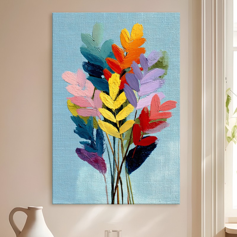 Botanical Branch Gallery Wrapped Canvas Wall Painting