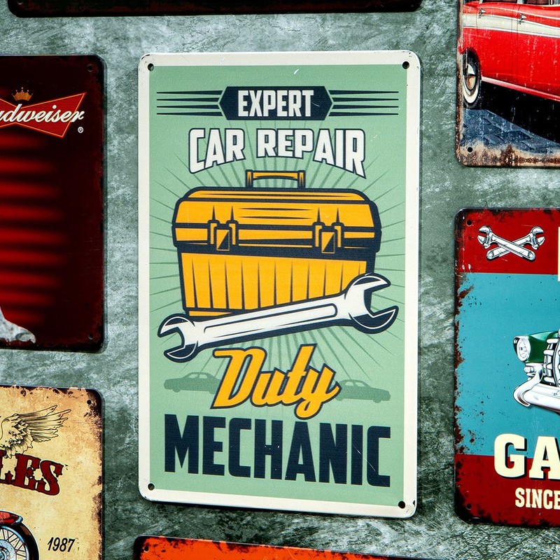 Duty Mechanic Metal Wall Accent
