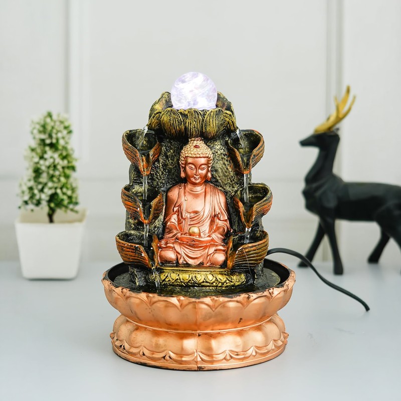 Lotus Crown Buddha LED Fountain