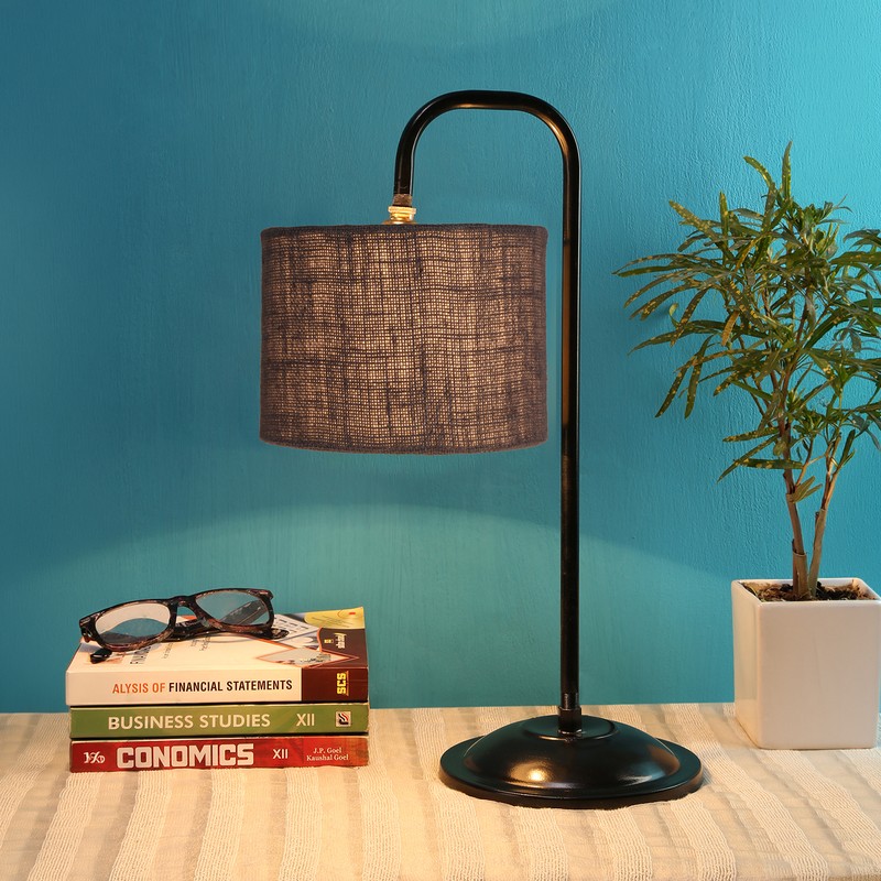 Camber Iron Table Lamp - Grey