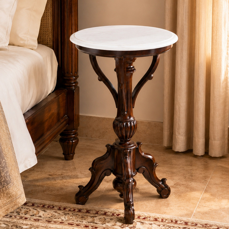Faye Teak Wood Side Table