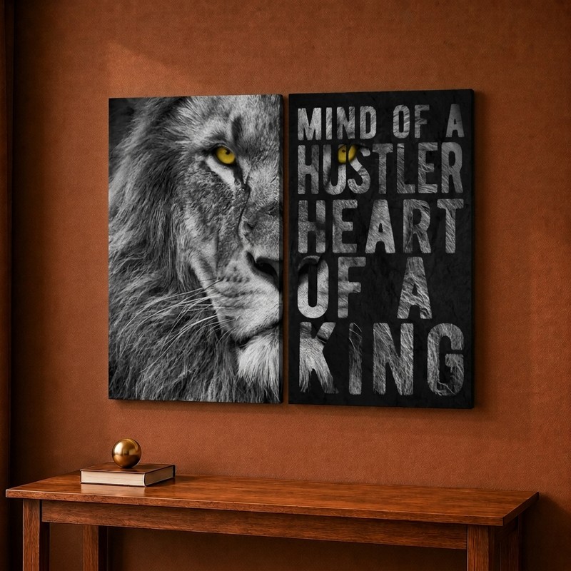 Lion Hustler Canvas Wall Painting