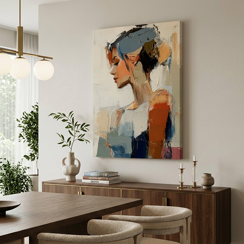 Brushstroke Muse Canvas Wall Painting - Small