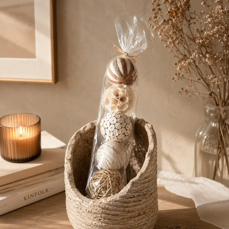Natural Orb Sola Wood Artificial Flower