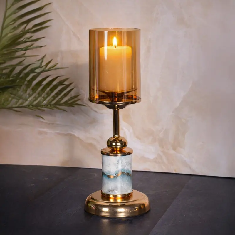 Amberwyn Marble Candle Holder - Large