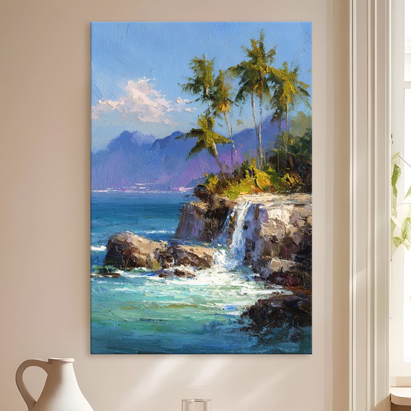 Island Waters Gallery Wrapped Canvas Wall Painting