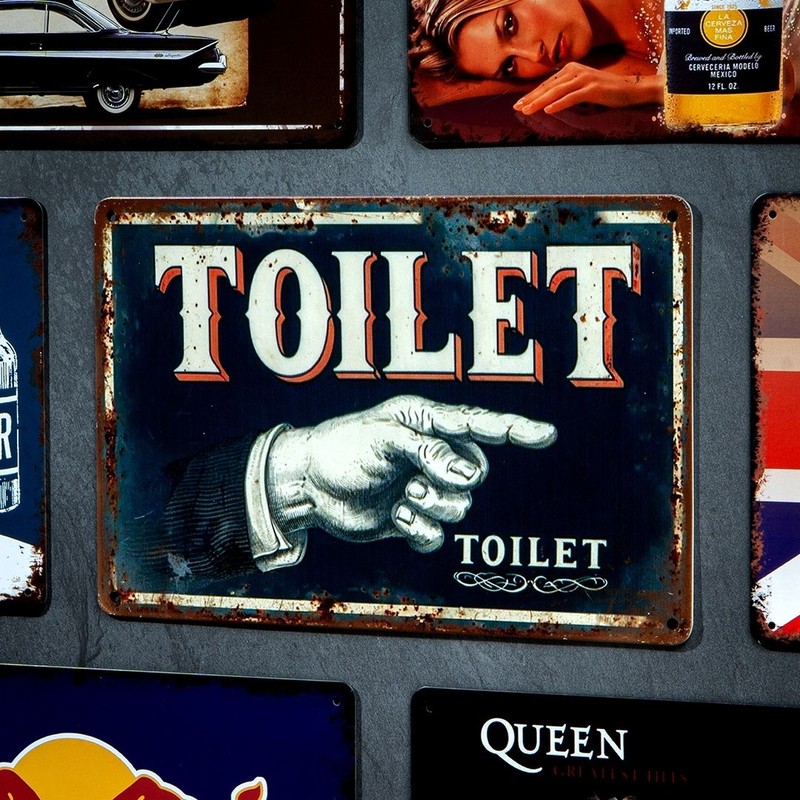Toilet Metal Wall Accent