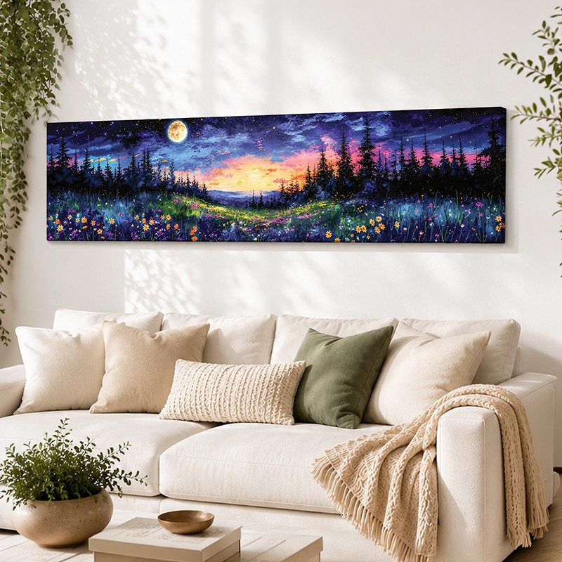 Starlit Serenity Canvas Wall Painting