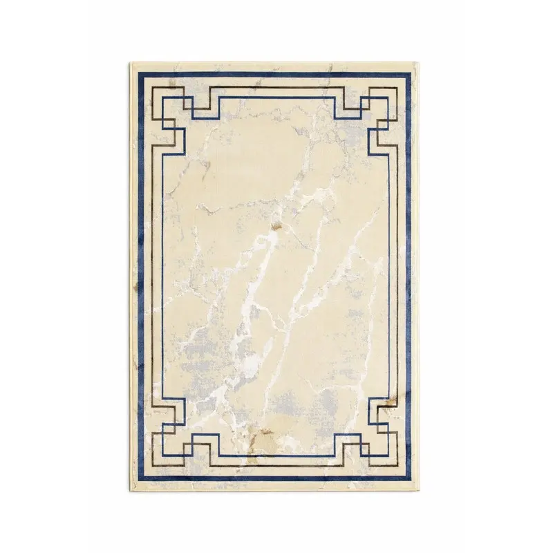 Linora Velvet Carpet - Beige,Black