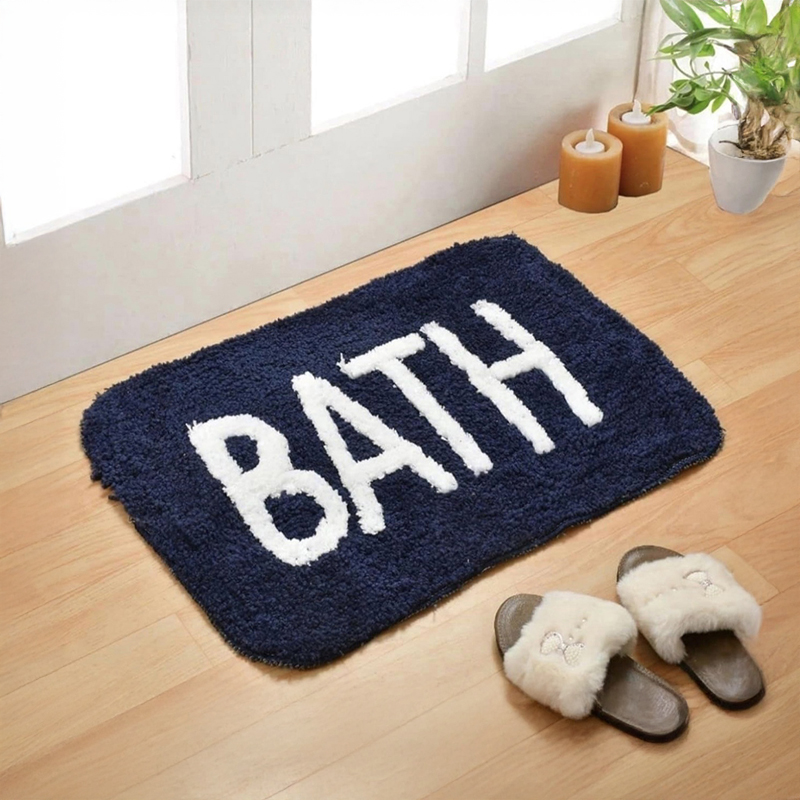 Aquora Anti Skid Bath Mat - Blue - 60 x 40 cms