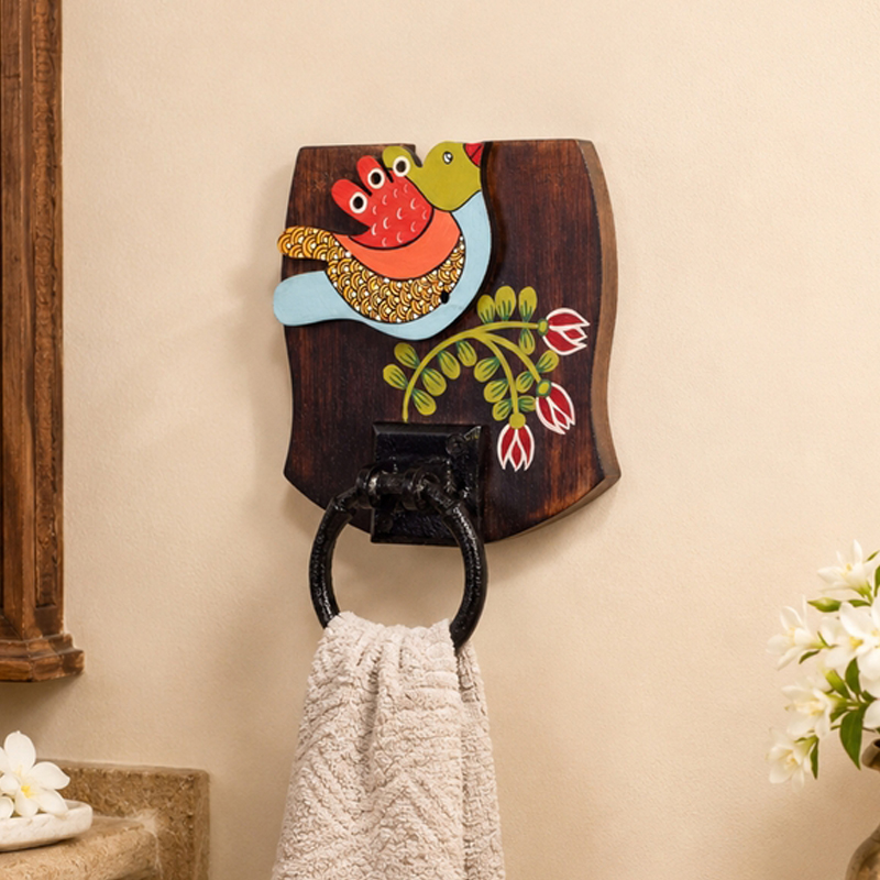 Maina Madhubani Towel Hanger