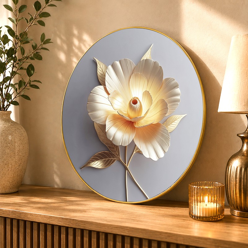 Golden Ripple MDF Wall Art