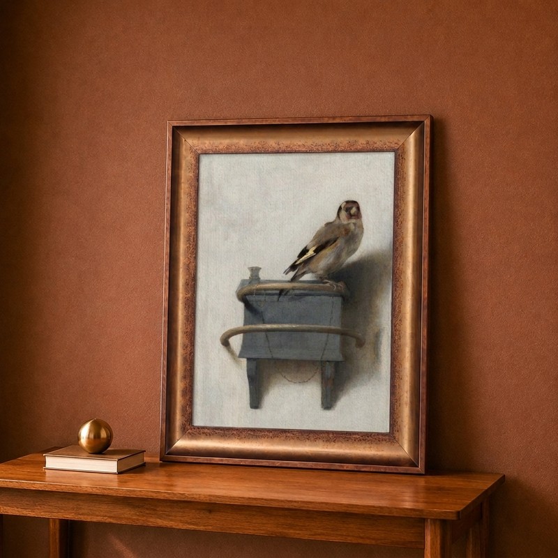 Perched Goldfinch Canvas Wall Painting