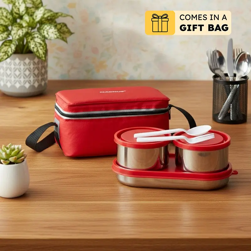 Yuro Pop Lunch Box with Lunch Bag - Five Piece Set - Bundle
