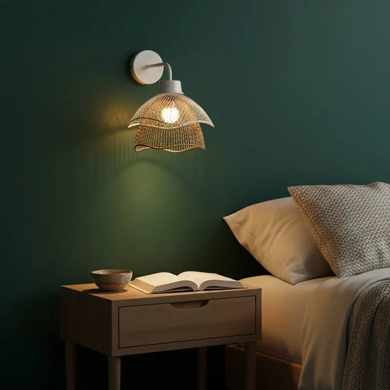 Petal Weave Mild Steel Wall Lamp