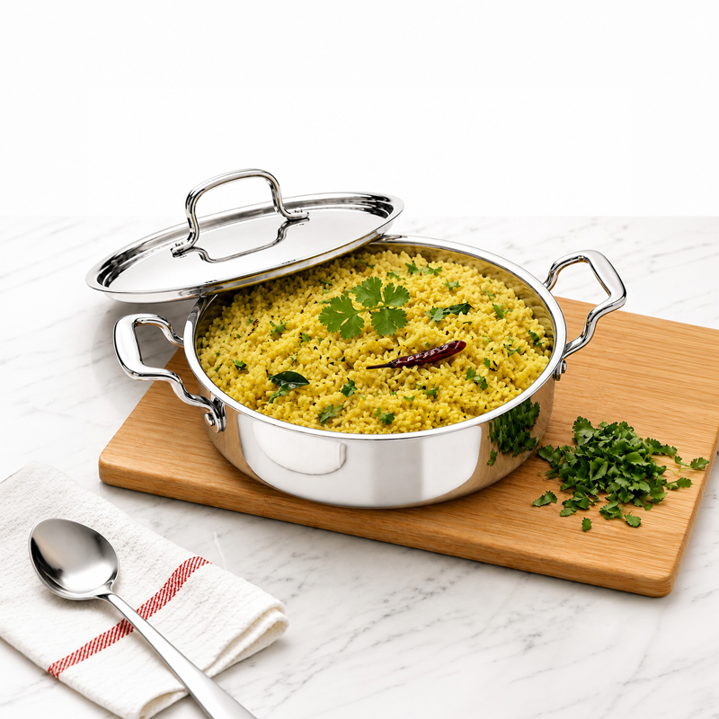 Solara Kivana Triply Kadhai with Lid - 2600 mL - 2600 mL