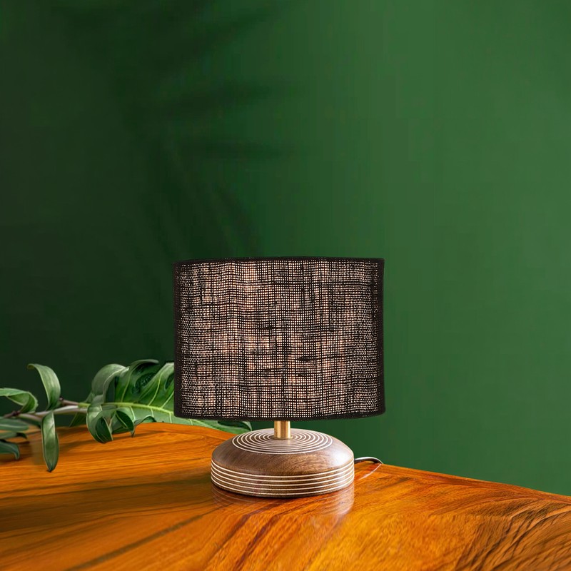 Vireo Wooden Table Lamp - Black