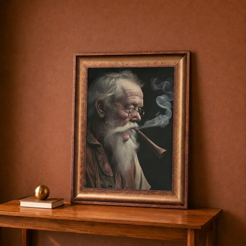 Wise Elder Canvas Wall Painting