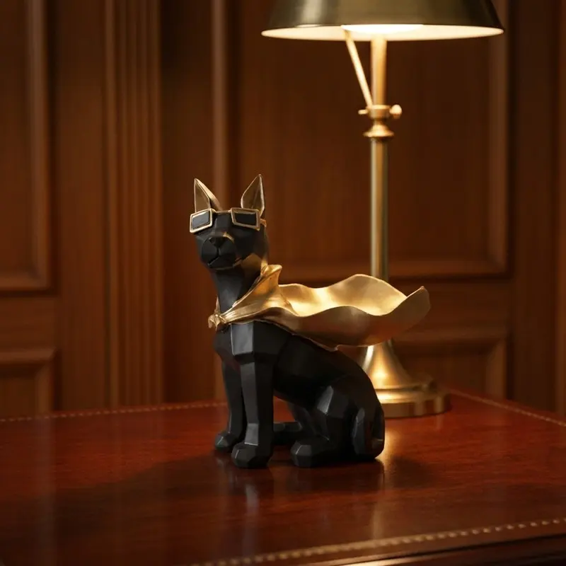 Superhero Dog Resin Showpiece