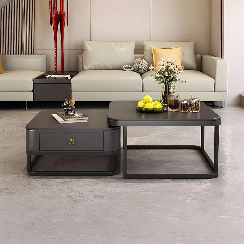 Living Lounge Marble Top Accent Tables - Two Piece Set